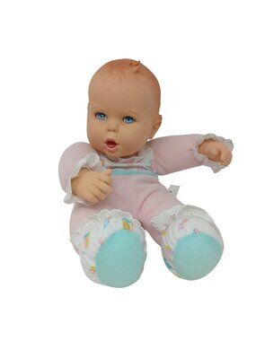 Gerber Baby Doll 1995 Toy Biz 13" Pink Outfit Blue Eyes Vtg Soft Body #S1-B